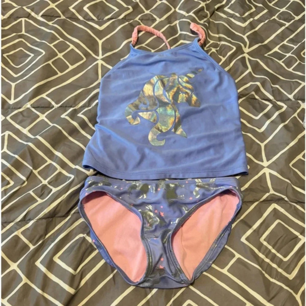 More than magic unicorn 2 piece bathing suit 7/8 really cute